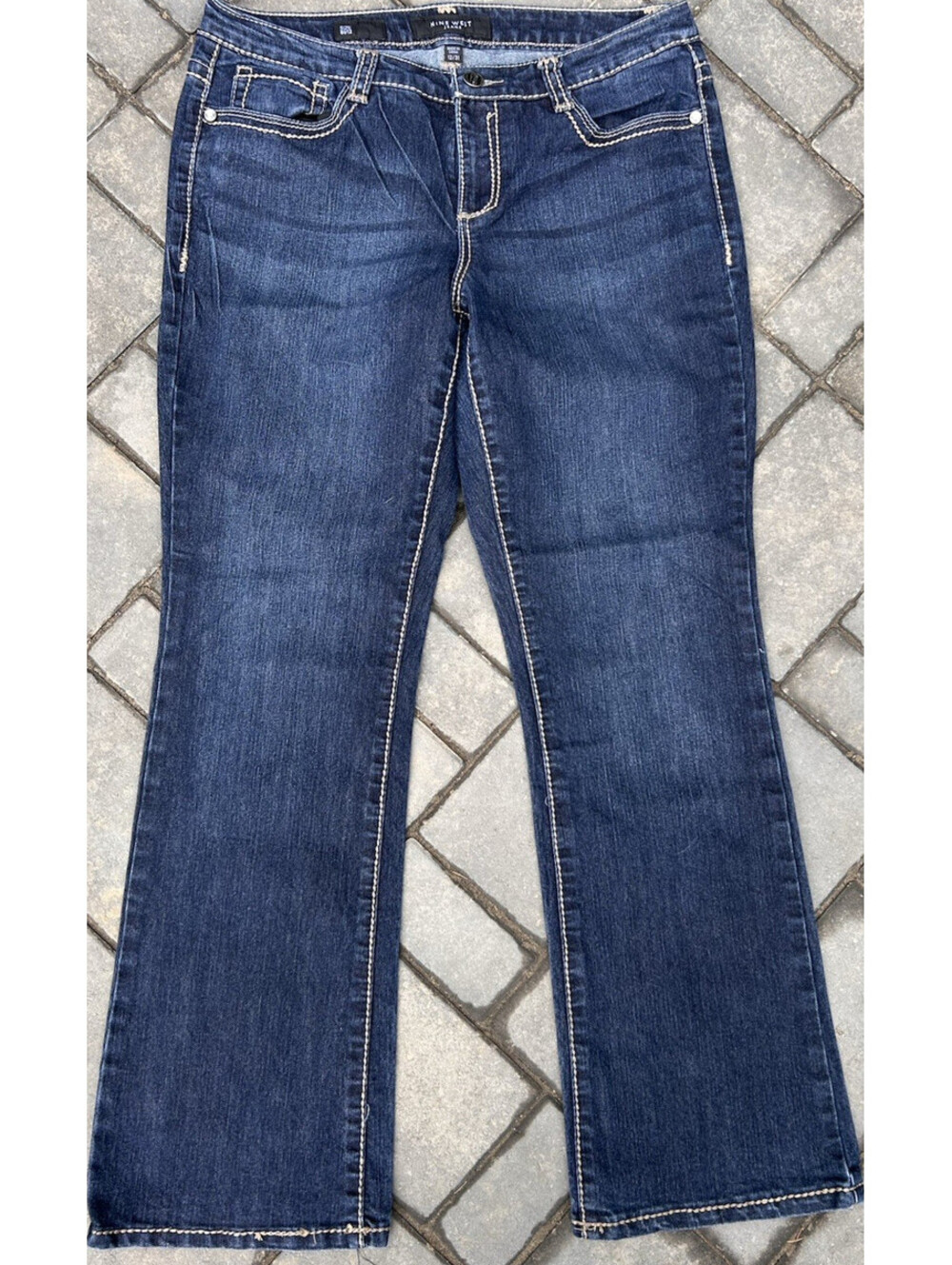 Nine West Jeans Date Night Fit Bootcut Embellished Measure 31W x 31L Tag size 14